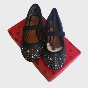Hot Cakes Lil Gusto Sparkly Black Dress Shoes 6M